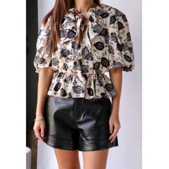 Ulla Johnson Nadya top blouse gardenia floral size 6 - Picture 13 of 14